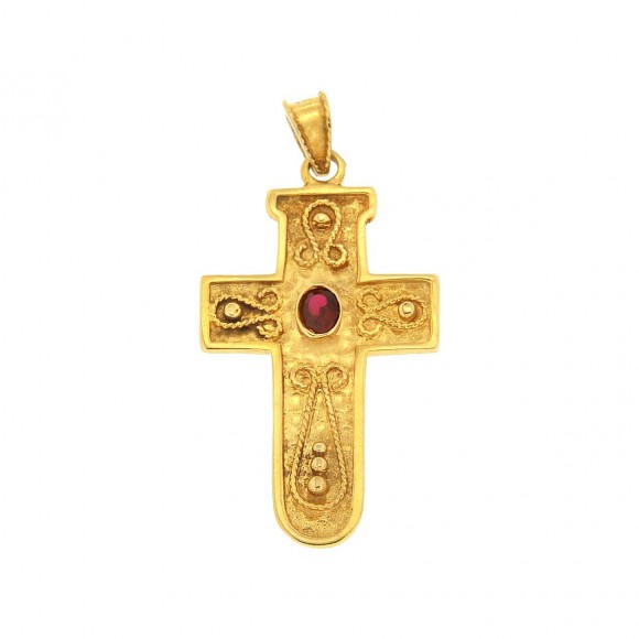 Βυζαντινός σταυρός με ρουμπίνι