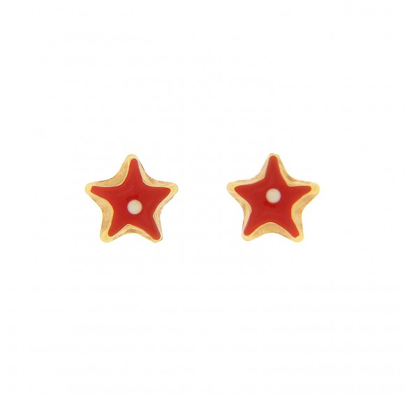 Σκουλαρίκια κόκκινα αστέρια