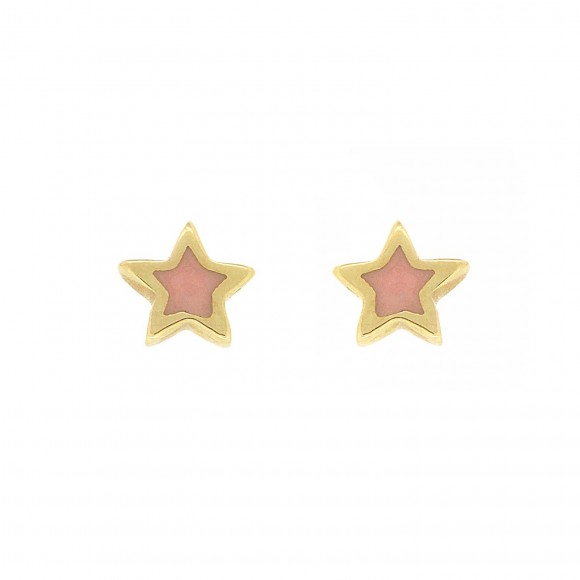 Σκουλαρίκια ροζ αστέρια