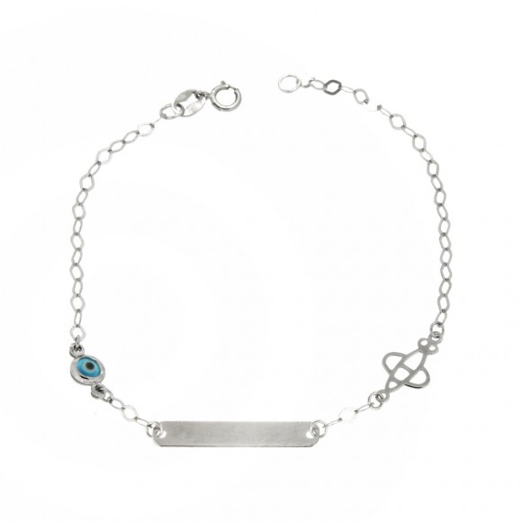 Ταυτότητα λευκόχρυση με αεροπλανάκι και ματάκι K14