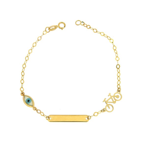 Ταυτότητα χρυσή με ποδήλατο και ματάκι K14