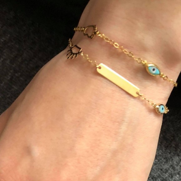 Ταυτότητα λευκόχρυση με αεροπλανάκι και ματάκι K14