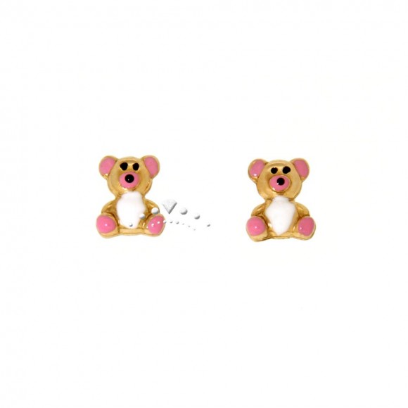 Σκουλαρίκια ροζ αρκουδάκια