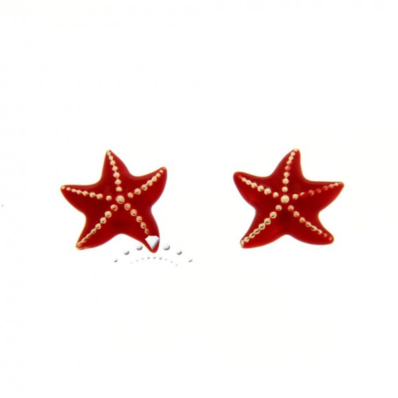 Σκουλαρίκια κόκκινοι αστερίες