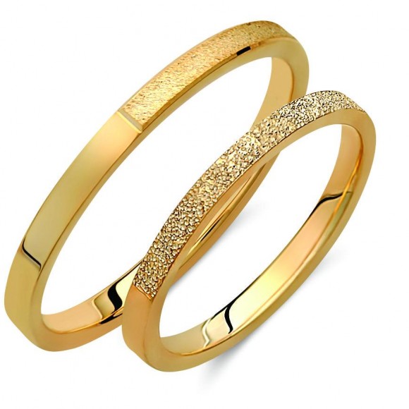 Ζευγάρι βέρες rosegold Κ14-σχέδιο 455C