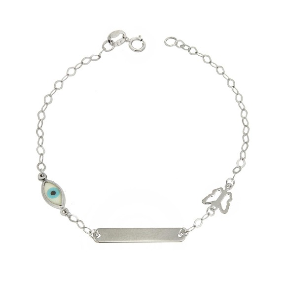 Ταυτότητα λευκόχρυση μάτι και πεταλούδα K14