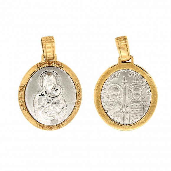 Κωνσταντινάτο δίχρωμο διπλής όψης με την Παναγία