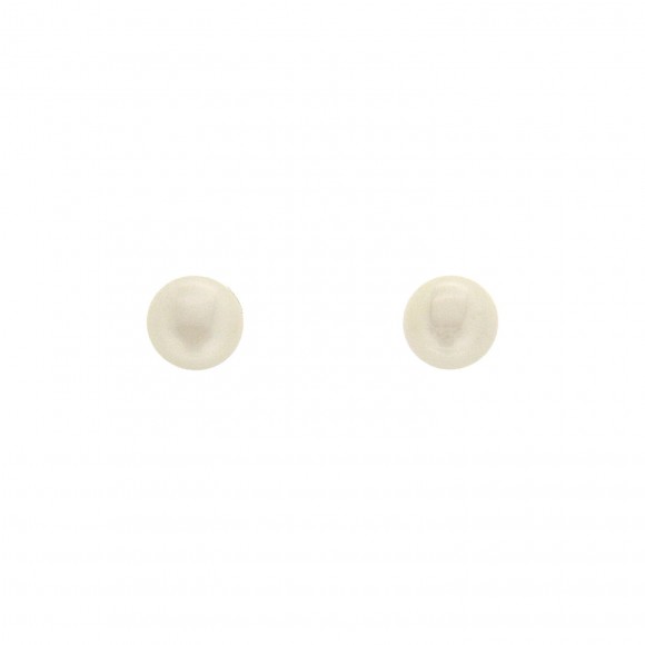 Σκουλαρίκια καρφωτά λευκόχρυσα, με φυσικό μαργαριτάρι, 5 - 5,50mm