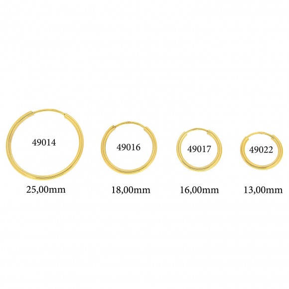 Κρίκοι πομπέ χρυσοί LARGE