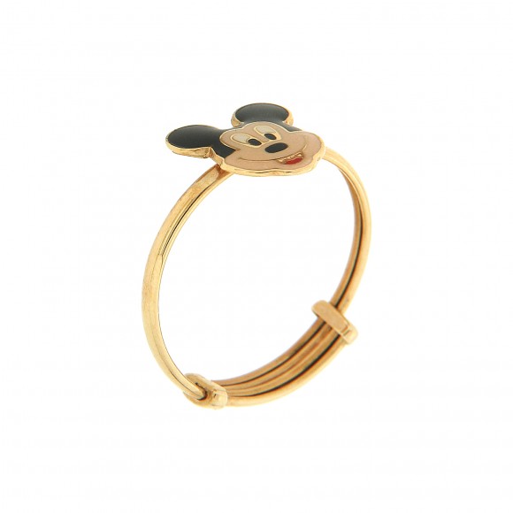 Δαχτυλίδι παιδικό χρυσό με τον Mickey Mouse
