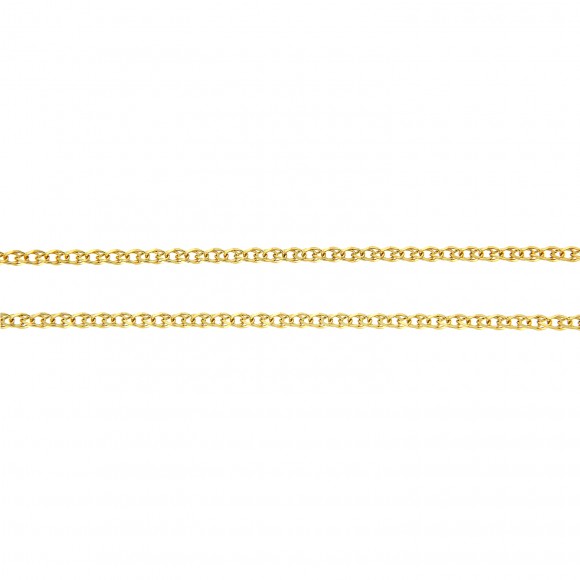 Αλυσίδα Spiga αραιοπλεγμένη σε κίτρινο χρυσό 50 εκατοστών, σε 14 καράτια (κ585)