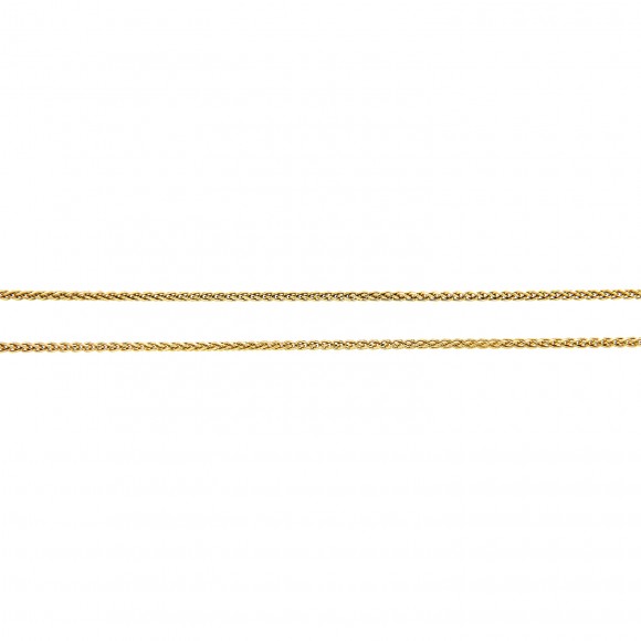 Αλυσίδα Spiga στρογγυλή σε κίτρινο χρυσό 50 εκατοστών, σε 14 καράτια (κ585)
