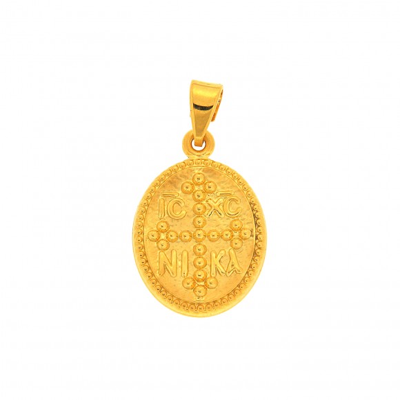 Κωνσταντινάτο, σε σχήμα οβάλ από κίτρινο χρυσό 14 καρατίων (585)