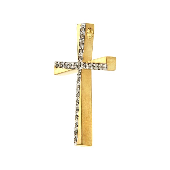 Σταυρός με κρυφό κρίκο και πέτρες