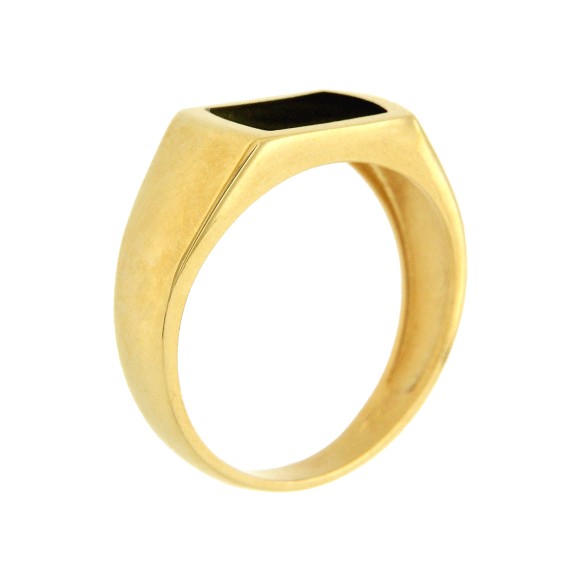 Ανδρικό δαχτυλίδι χρυσό 14 καρατίων με όνυχα