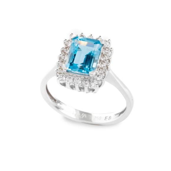 Δαχτυλίδι aquamarine whitegold