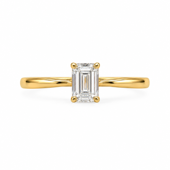 Μονόπετρο δαχτυλίδι emerald