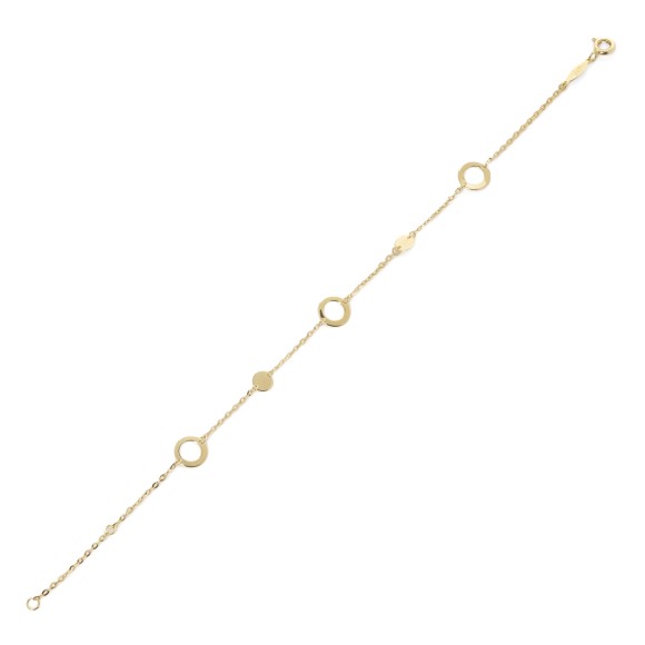 Βραχιόλι χρυσό round charms