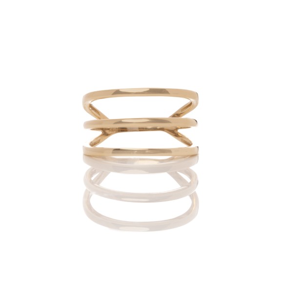 Δαχτυλίδι σκέτο χρυσό k14 τριπλό