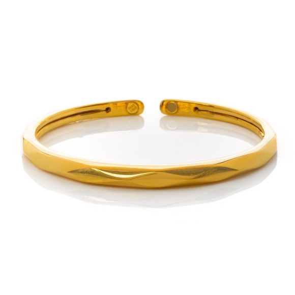 Χειροπέδα με κενό και σκάλισμα Κ14 (585)