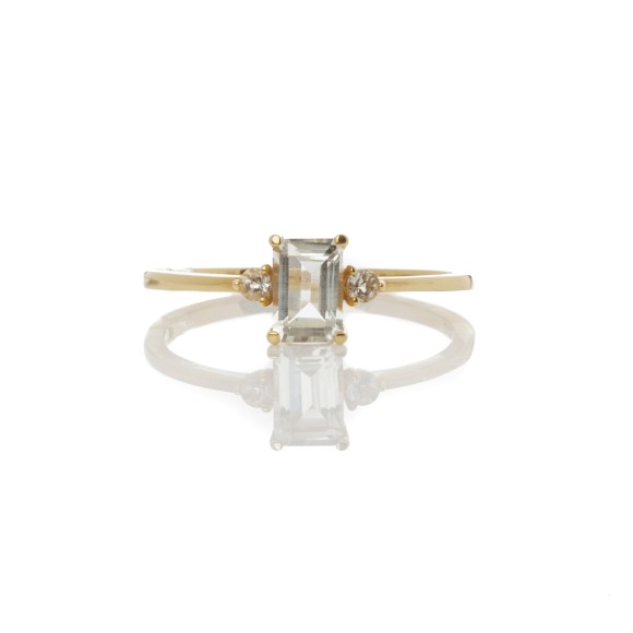 Δαχτυλίδι green amethyst (0.64ct)