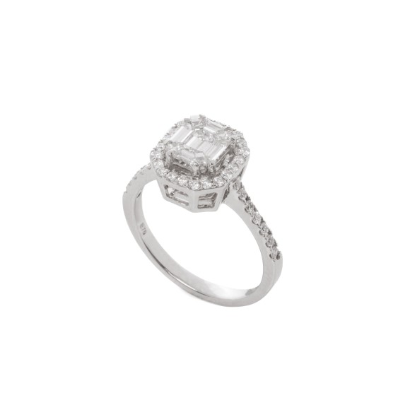 Δαχτυλίδι ροζέτα illusion 0.80ct