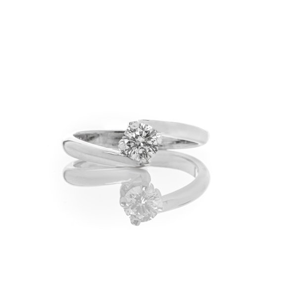 Δαχτυλίδι μονόπετρο φλόγα 0.50ct