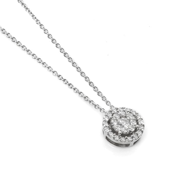 Κολιέ illusion λευκόχρυσο diamonds 0.41ct