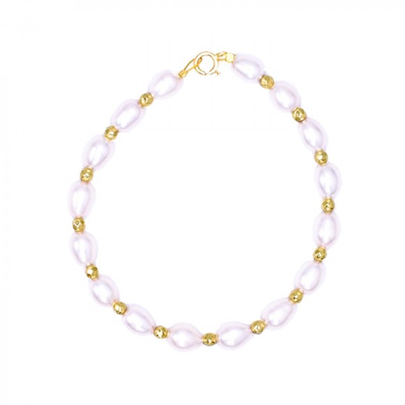 Βραχιόλι με μαργαριτάρια και αιματίτες