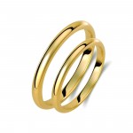 Ζευγάρι βέρες χρυσές 14 καρατίων. Σχέδιο 001c-ca