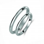 Ζευγάρι βέρες λευκόχρυσες 14 καρατίων. Σχέδιο 001b-ba