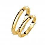 Ζευγάρι βέρες χρυσές 14 καρατίων. Σχέδιο 002c-ca