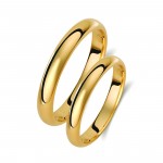 Ζευγάρι βέρες χρυσές 18 καρατίων. Σχέδιο 003c-ca