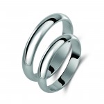 Ζευγάρι βέρες λευκόχρυσες 14 καρατίων. Σχέδιο 004b-ba