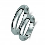 Ζευγάρι βέρες λευκόχρυσες 18 καρατίων. Σχέδιο 005b-ba 