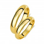 Ζευγάρι βέρες χρυσές 14 καρατίων. Σχέδιο 005c-ca 