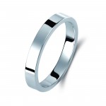 Ζευγάρι βέρες λευκόχρυσες 14 καρατίων. Σχέδιο 010b-ba 