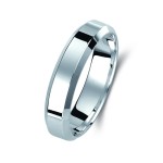 Ζευγάρι βέρες λευκόχρυσες 14 καρατίων. Σχέδιο 016b-ba 