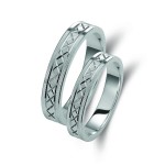 Ζευγάρι βέρες ασημένιες (925). Σχέδιο 027b-ba