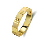 Ζευγάρι βέρες χρυσές 14 καρατίων. Σχέδιο 033c-ca  