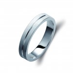 Ζευγάρι βέρες λευκόχρυσες 14 καρατίων. Σχέδιο 048b-ba 