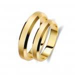 Ζευγάρι βέρες χρυσές 14 καρατίων. Σχέδιο 094c-ca 