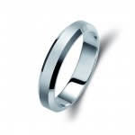 Ζευγάρι βέρες λευκόχρυσες 14 καρατίων. Σχέδιο 094b-ba 