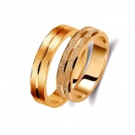 Ζευγάρι βέρες ροζ χρυσό 14 καρατίων. Σχέδιο 170p-pa 