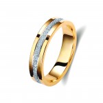 Ζευγάρι βέρες δίχρωμες χρυσό και λευκόχρυσο 14 καρατίων.Σχέδιο 180a-aa