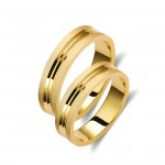 Ζευγάρι βέρες χρυσές 14 καρατίων. Σχέδιο 182c-ca