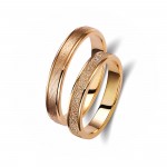 Ζευγάρι βέρες ροζ χρυσό 14 καρατίων. Σχέδιο 184p-pa