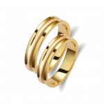 Ζευγάρι βέρες χρυσές 14 καρατίων. Σχέδιο 188c-ca  