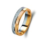 Ζευγάρι βέρες δίχρωμες ροζ χρυσό και λευκόχρυσο 14 καρατίων.Σχέδιο 213p-pa