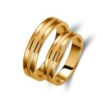 Ζευγάρι βέρες χρυσές 14 καρατίων. Σχέδιο 227c-ca